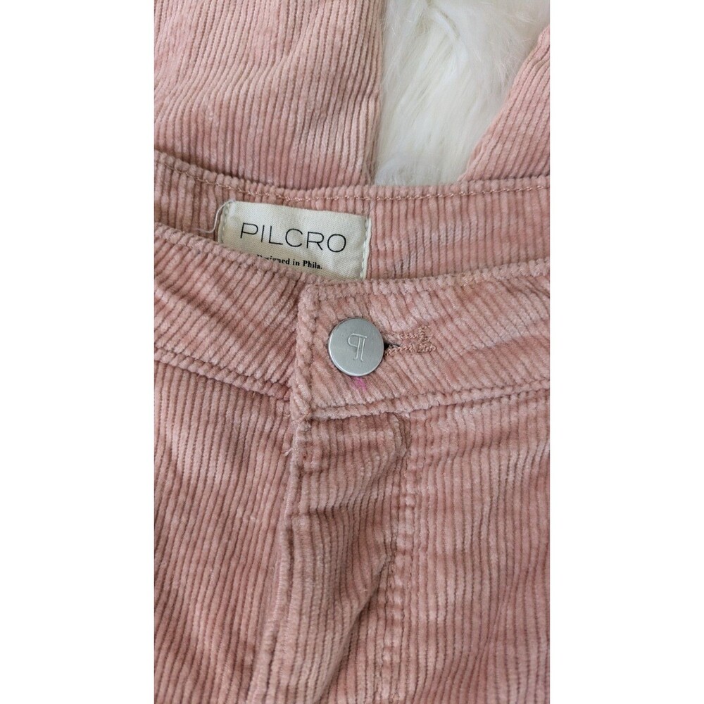 Anthropologie Pilcro Size 31 Robbie Pink Corduroy Pants High Rise Flare Jeans - Picture 10 of 13